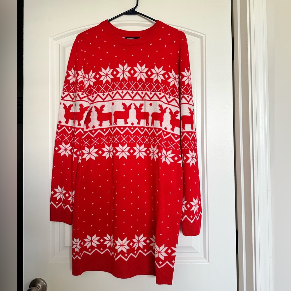 BooHoo Sweater Dress Large